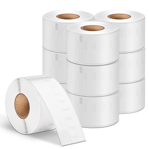 Image of Doruimi 10 Rolls 36mm x 89mm Address Labels, Compatible with Dymo 99012 S0722400, White (260 Labels/Roll)