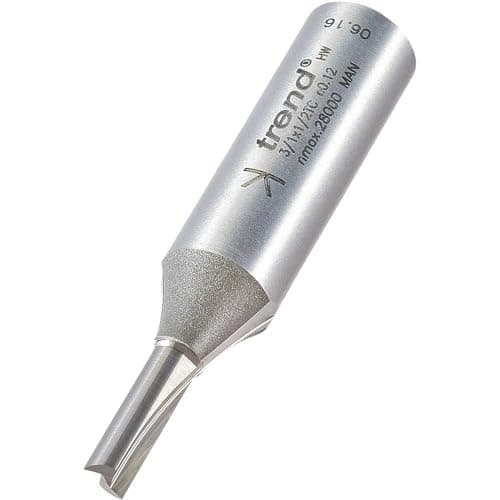 Image of Trend Professional Straight Two Flute Router Cutter, 1/2 Inch Shank, 5mm Cut Diameter, Diameters from 2.0mm to 12.7mm, Tungsten Carbide Tipped, 3/1X1/2TC