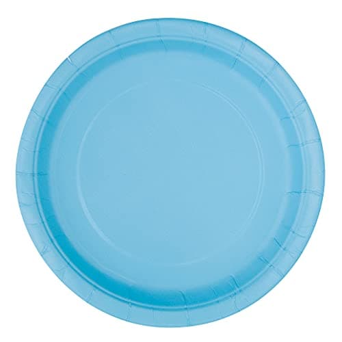 Image of Unique Party 30899EU Environmentally Friendly Paper Plates 23 cm Light Blue Colour Pack of 16