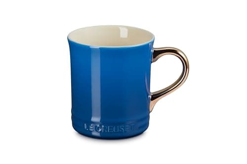 Image of Le Creuset Vancouver Mug with Gold Metallic Handle, 14 oz., Marseille