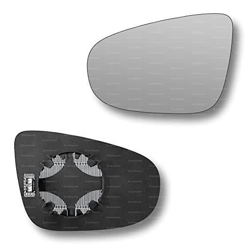 Image of Less4spares Replacement Wing Mirror Glass Left Compatible with VW Golf 2009-2012 CLIP-ON Passnager Near Side N/S Heated Convex