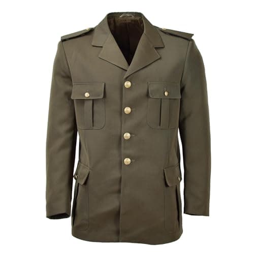 Image of Original Italy military VERDE parade dress uniform formal jacket vintage Brown
