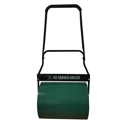 Image of HYGRAD BUILT TO SURVIVE 65L Heavy Duty Garden Lawn Roller Sand Water Filled Barrel Metal Drum For Grass Seed with Removable Drain Plug, Scraper Bar, Heavy Duty Metal Lawn Push Rolling Tool Leveller
