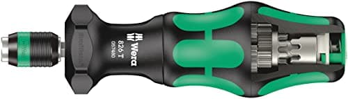 Image of Wera 826 T Kraftform Turbo bit-Holding Screwdriver Handle with Rapidaptor Quick-Release Chuck