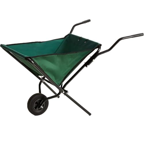 Image of Garden Gear Folding Wheelbarrow – Space-Saving, 30kg Capacity, Puncture-Proof Tyre, Durable Steel Frame & Weatherproof Lining