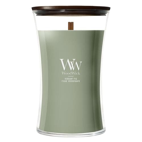 Image of WoodWick Scented Candle | Large Hourglass Candle | Verdant Fig | Perfect Gifts for Women