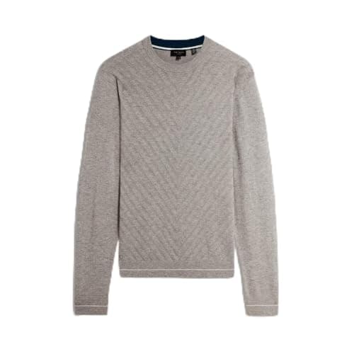 Image of Ted Baker Mens LS Stitch Jumper Light Grey XL