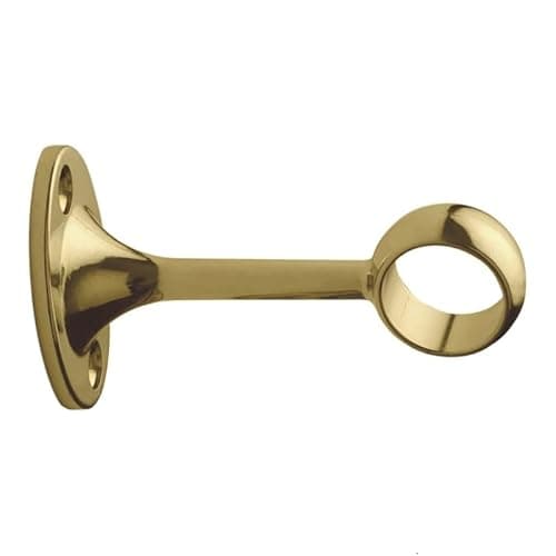 Image of Kooples Hardware Deluxe Centre Bracket Heavy Duty Center Support for Curtain Rods & Rails Premium Steel Construction with Elegant Finish Wall – Ideal for Home & Commercial Use (Polished Brass, 25mm)