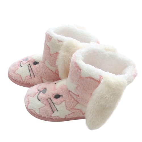 Image of Holibanna 1 Pair Snow Boots Indoor Bootie Slippers Warm House Slippers Fluffy Ankle Boot Winter Bunny Boots Plush Home Indoor Slippers Inside: Plush Non-slip Shoes Household Women's