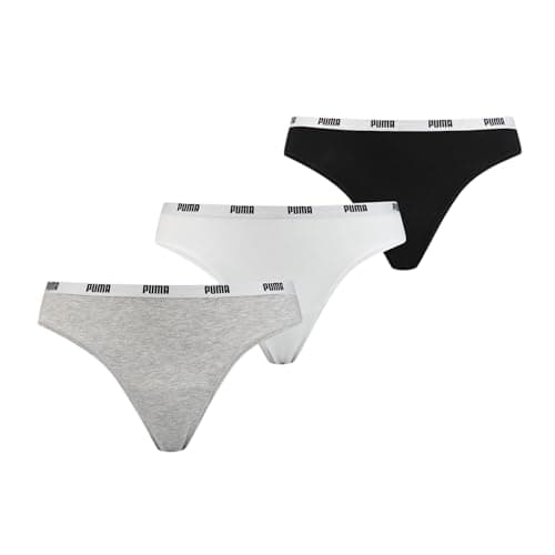 Image of PUMA Women's String, White/Grey/Black, XS (Pack of 3)