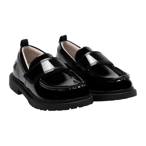 Image of Lelli Kelly Girls Black Patent Camilla Loafer School Shoes LK8982 (NE03) (Black, UK Footwear Size System, Big Kid, Women, Numeric, Medium, 2.5)