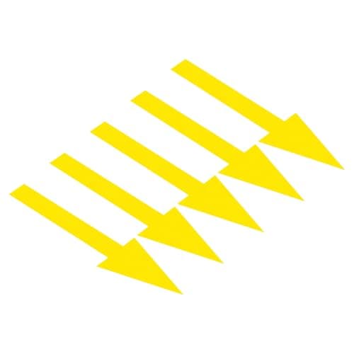 Image of PATIKIL Arrow Sticker 6 Inch, 4 Sheet Directional Sign PVC Adhesive Removable Floors Decal for Floors Wall Marking, Yellow