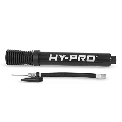 Image of Hy-Pro Dual Action Portable Pump - Bike & Football Pump Also Suitable for Bicycle Tyres, Rugby, Basketball, Netball - Compact & Lightweight with Needle and Bike Adapter, for All Sports Balls