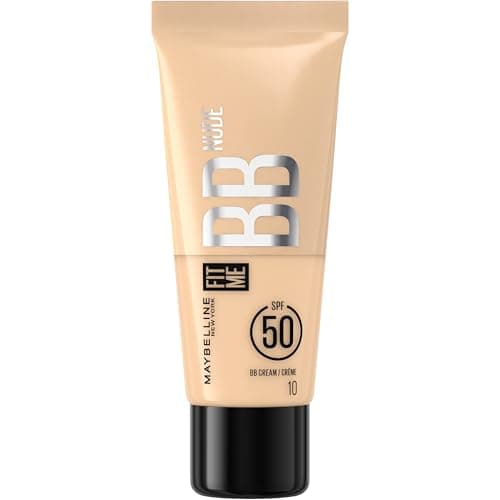 Image of Maybelline Face Studio Fit Me BB Cream Nude with SPF 50 and Niacinamide, 24H hydration, Lightweight Coverage, for a Healthy, Natural Dewy Finish. Shade 10