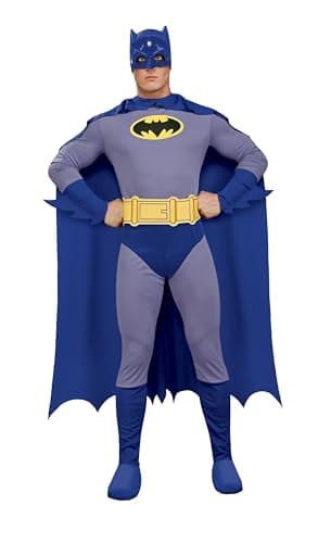 Image of Rubie's Official Batman, Adult Costume, L, Blue, Grey
