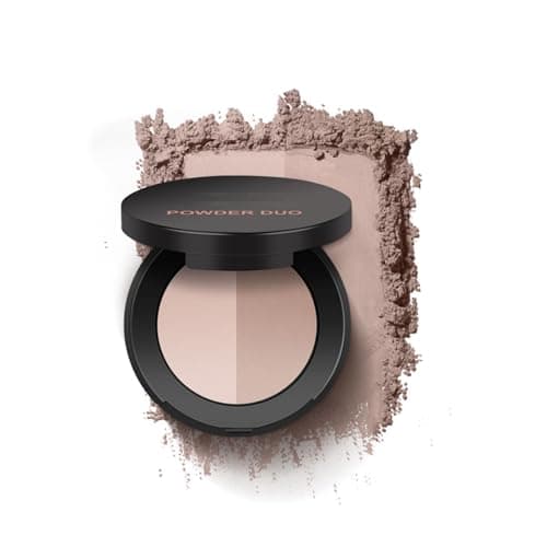 Image of Eyebrow Powder Duo for Define & Filling, Long Lasting Eyebrow Kit Enhance Natural Eye Brows Blending Easily Daily Makeup for Women, Compact Eye Powder Palette with Mirror (Gentle Taupe)