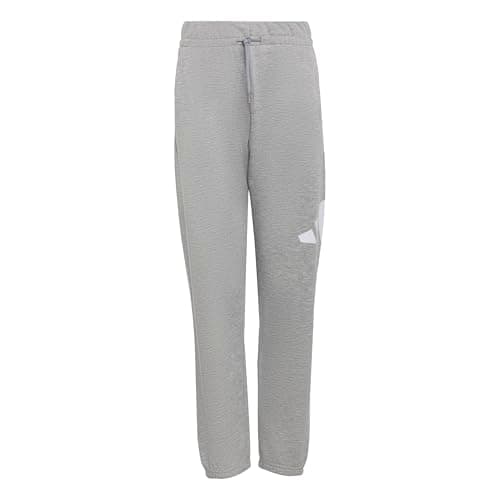Image of adidas Unisex Kids Essentials Big Logo Pants, Medium Grey Heather/White, 9-10 Years