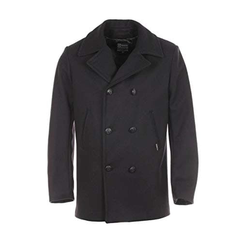 Image of Armor Lux Men's Cap Sizun Pea Coat, Noir, 9XL