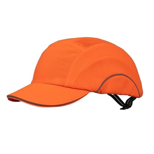 Image of JSP HardcapA1+ Premium Baseball Style EN 812 Bump Cap with 5cm Short Peak Hi-Vis Orange (ABS000-001-600)