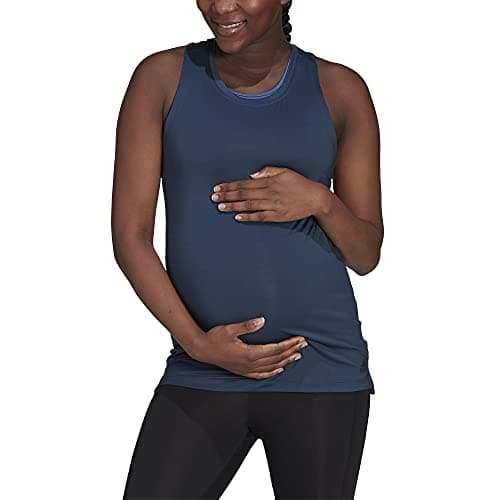 Image of Adidas Women's Aeroready Designed 2 Move Sport Tank Top (Maternity) Shirt, Crew Navy/Black, XS