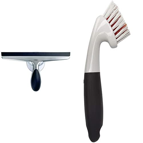 Image of OXO Good Grips Stainless Steel Squeegee & Good Grips Grout Brush