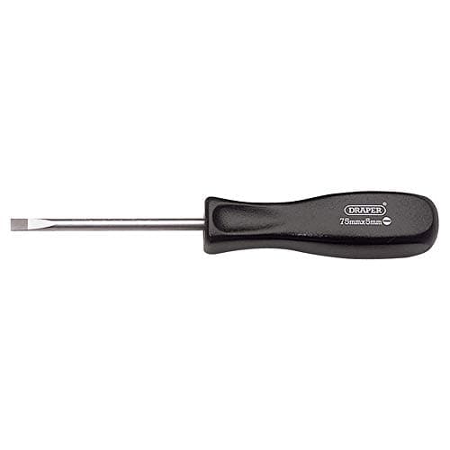 Image of Draper 19527 Expert Quality Plain Slot Mechanics Screwdriver, 5mm x 75mm