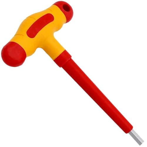 Image of WEDO VDE Insulated Allen Key with T-Handle, Insulated Allen Key, Size 6 mm, Length 150 mm, CR-V Steel, Angle Wrench, GS Certificate, IEC 60900