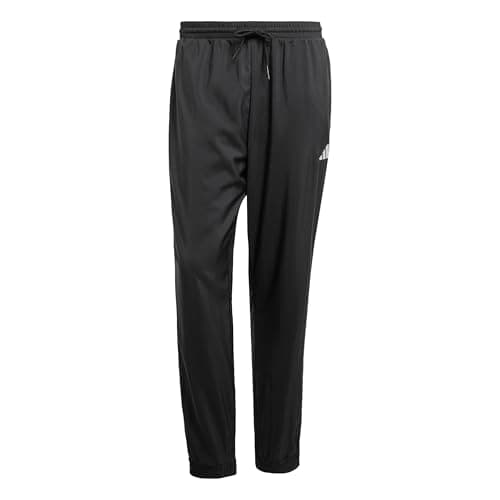 Image of adidas Men's Essentials Small Logo Stanford Elasticated Pants, Black/White, M