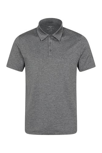 Image of Mountain Warehouse Deuce IsoCool Men’s Polo - Quick Dry T-Shirt, Highly Breathable Tee, Wicking Top with Classic Polo Design - for Spring Summer & Travelling Charcoal 4XL