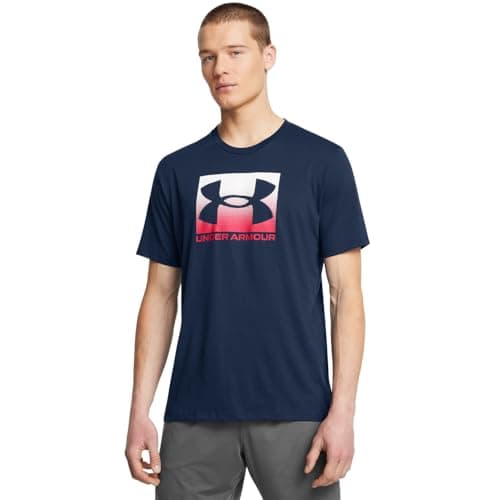 Image of Under Armour UA M Boxed Sports Updated SS - Short Sleeve - Tops - Academy/Red - Size: XL