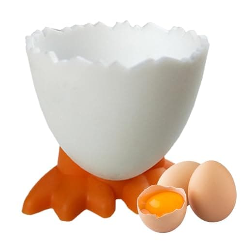 Image of Chicken Feet Egg Cup - Funny Cups Set, Funny Duck Egg Cup Cartoon EggHolders, Novelty Cups Boiled Cutter Holder Chicken Feet for Creative Cutlery for Home Kitchen Decoration