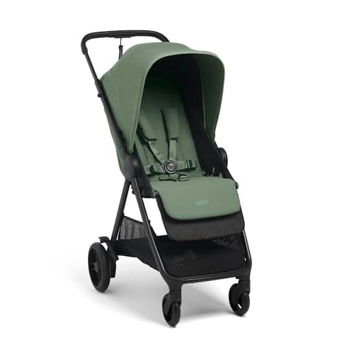 Image of Mamas & Papas Libro, Lightweight Travel Stroller, Buggy, One Handed Fold, Compact Storage, Lie-Flat Seat, Newborn to 4 Years, Bay Green