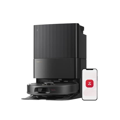 Image of roborock Qrevo S5V Robot Vacuum Cleaner with Mop, FlexiArm Edge Mopping, 12,000Pa Suction, Dual Zero-Tangle System, Smart Obstacle Avoidance, 10mm Mop Lifting, All-in-One Dock, Black