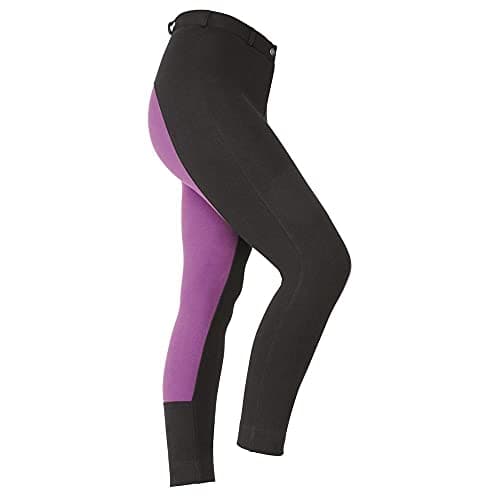 Image of Shires Maids Wessex Two Tone Jodhpurs - Black/Purple (Age 13/14 Yrs)