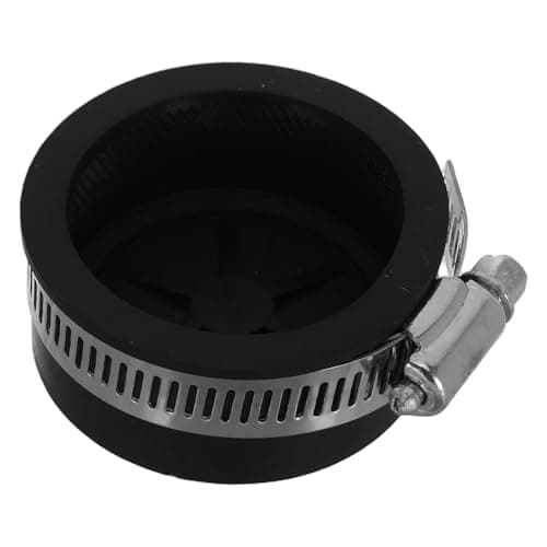 Image of HOMOBABE Mechanical Test Plug Drain Plug Cap with Adjustable Clip for Basement Sewer Drain Pipe and Toilet, Rubber and Stainless Steel Material, Corrosion Resistant and Easy Installation