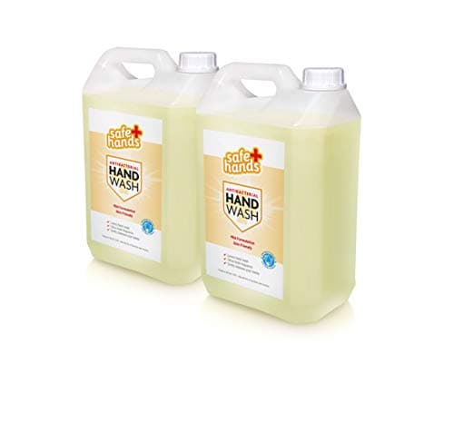 Image of Safe Hands | Hand Wash Liquid Soap | Citrus Scent of Mandarin, Lime & Basil | 5 Litre Refill (2 Bottles) Bulk Buy | Antibacterial & Antiviral | Kind to Skin | Tested & Certified
