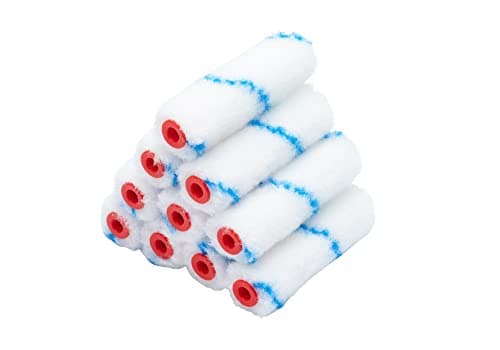 Image of ProDec Advance 10 pack 4 inch Solvent Resistant Mini Paint Rollers for Painting with Emulsion, Floor and Two Pack Paints, Gloss, Satin, Primer, Undercoat on Floors, Walls, Ceilings, Wood and Metal, 4"