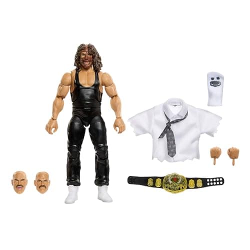Image of Mattel WWE Elite Collection Action Figure & Accessories, Premium Live Event Mankind Set, SummerSlam Series with Jesse “The Body” Ventura Build-A-Figure Parts, JHX81
