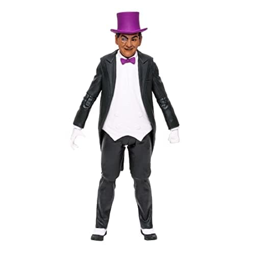 Image of McFarlane Toys, DC Multiverse, 5-inch DC Retro Penguin Action Figure With Action Word Bubbles, Collectible DC Retro 1960's TV Figure â€“ Ages 12+