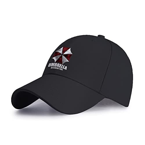 Image of BOONEE Baseball Cap for Men Women, Resid.ent evil Unisex Casual Baseball Cap Hat, Outdoor Breathable Adjustable Fishing Cap Sports Hat-Black||1 piece