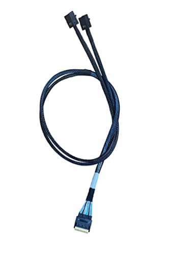 Image of DiliVing SlimSAS x8 to 2XMiniSAS HD,SFF-8654 74P to Two SFF-8643 80CM Cable(Broadcom MPN 05-60003-00)