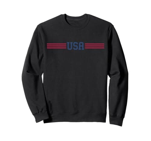Image of USA Women Men Patriotic American White 4th of July Sweatshirt