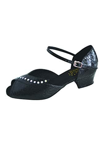 Image of Roch Valley RV Betty Wide Fit Dance Shoes 7 Black