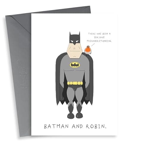 Image of Funny Birthday Card - Batman And Robin - Silly Joke