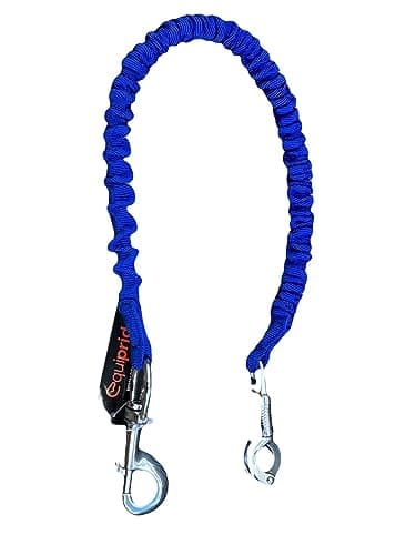 Image of Equipride Heavy Duty Fabric Covered Quick Release Trailer Tie Stable Bungee Tie Elasticated (Royal Blue)