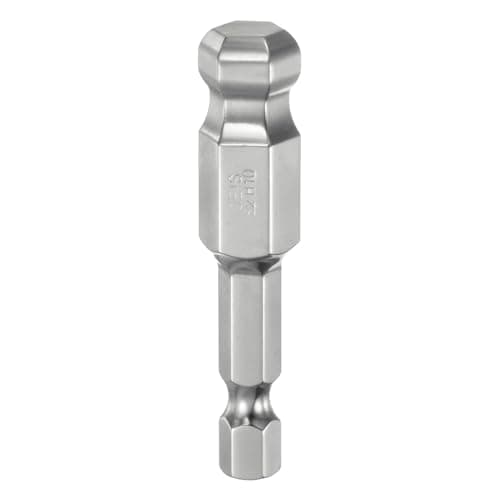 Image of sourcing map Ball End Hex Screwdriver Bit Set 10mm (H10) Size 1/4" Hex Shank 50mm (2") Long Magnetic Ball Head Bits S2 Steel Metric Screw Driver Bit