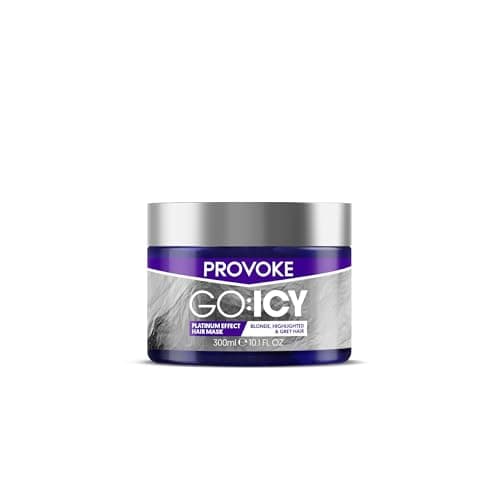 Image of PROVOKE Go Icy Intensive Toning Hair Mask 300 ml Intensely Brightens Blonde, White and Grey Hair for An Extra Bright Icy Platinum Effect