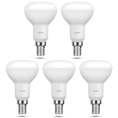 Image of Lepro E14 LED Light Bulb, R50 Reflector Bulb Small Screw, 4.9W 470lm, 40W Equivalent E14 Bulb, Warm White 2700K, SES LED Spotlight Bulbs Screw Fitting, 120° Wide Angle, Non-dimmable, Pack of 5