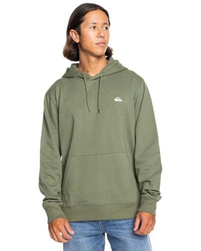 Image of Quiksilver Fleece sweater BASIC HOODIE YOUNG Men's Green L