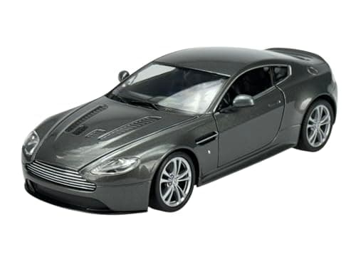 Image of Welly Model Car Compatible with Aston Martin V12 Vantage 2010 Silver 1/24 1:24 Metal Model Car Die Cast New in Box 24017